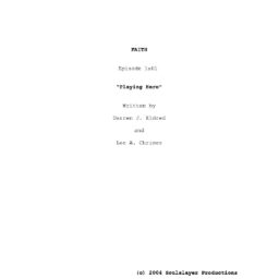 Faith - Playing Hero (Unmade)