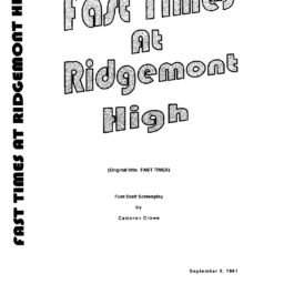 Fast Times At Ridgemont High