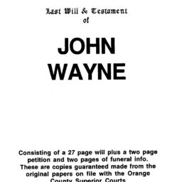 John Wayne Will