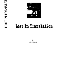 Lost in Translation